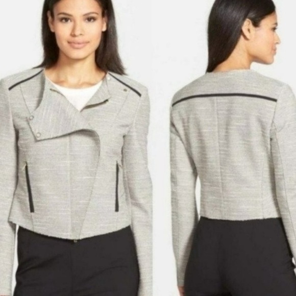 Hugo Boss Jackets & Blazers - Hugo Boss Gray woven Women's Jacket with Black Accents